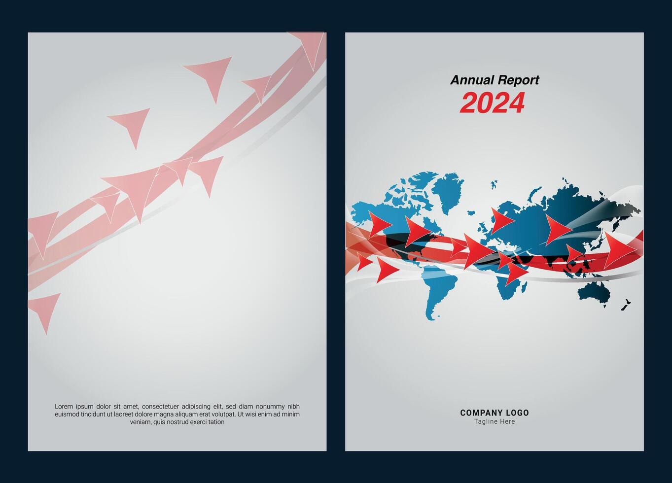 Annual Report cover design templete vector