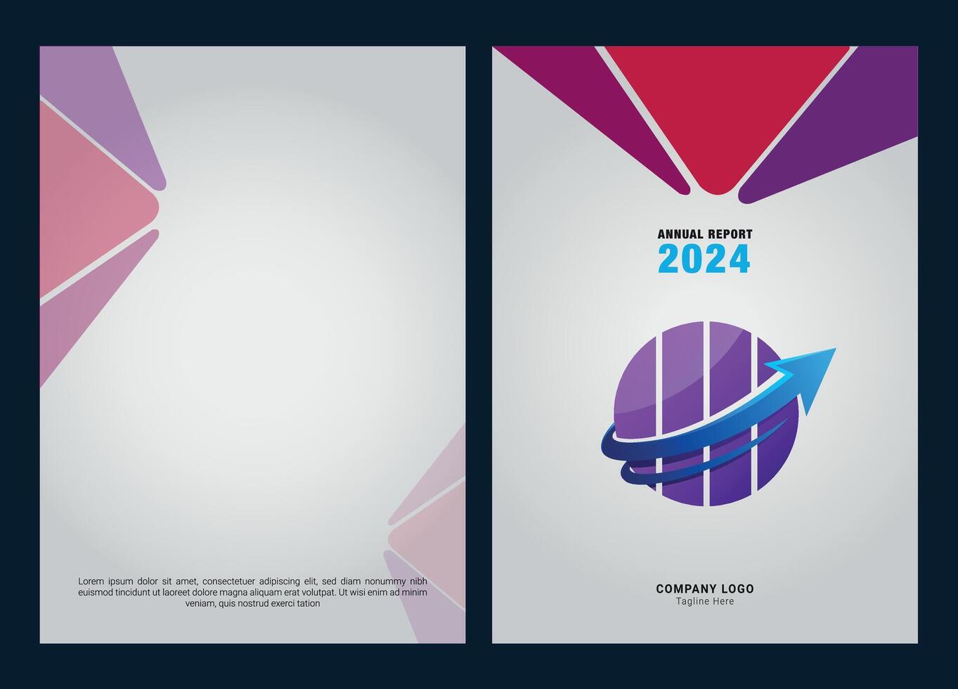 Annual Report cover design templete vector