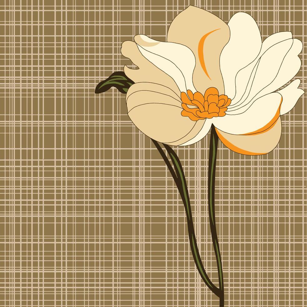 Abstract Design of Textured Flowers Ready for Textile Prints. vector