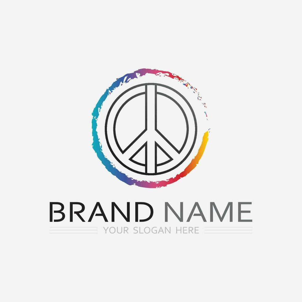 peace logo and design vector illustration concept design