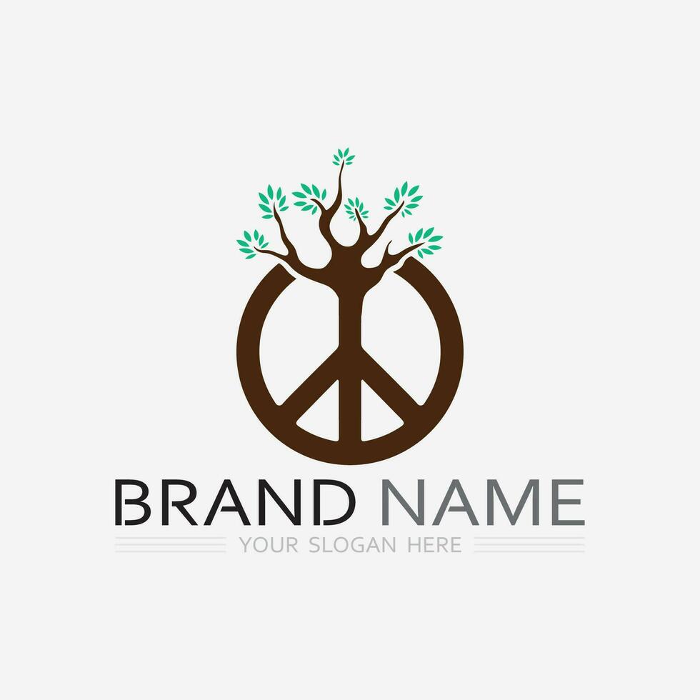 peace logo and design vector illustration concept design