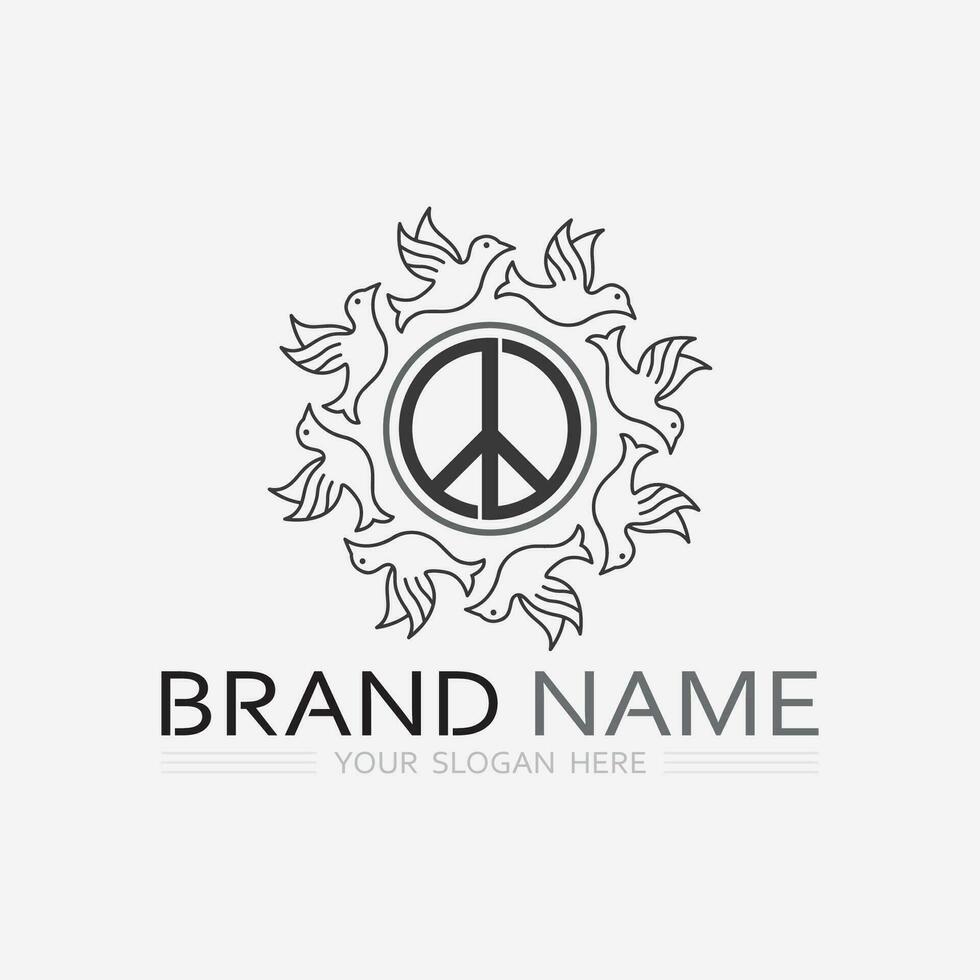 peace logo and design vector illustration concept design