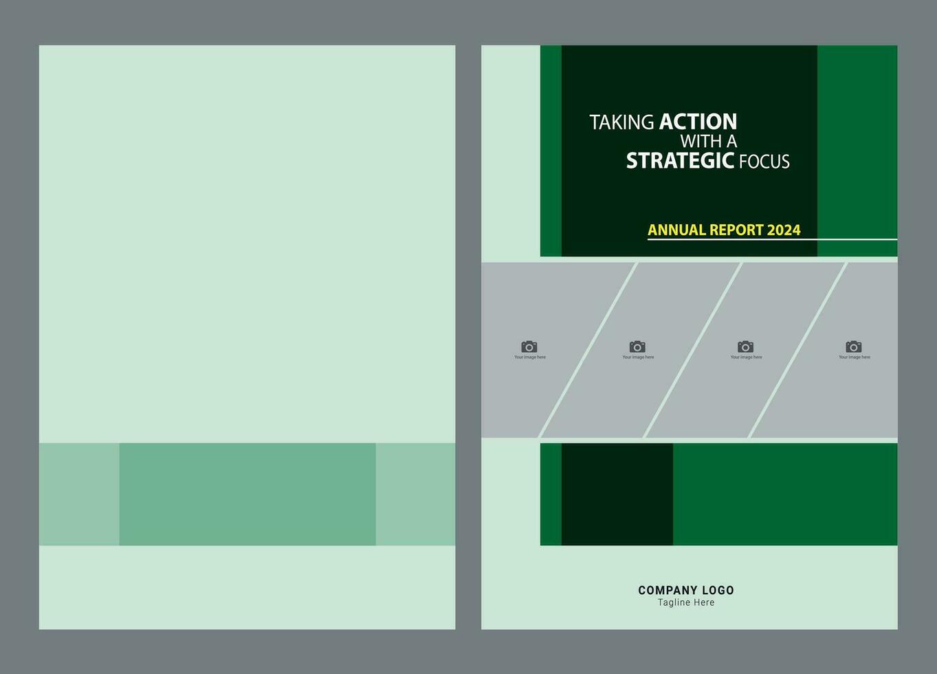 Annual Report cover design templete vector