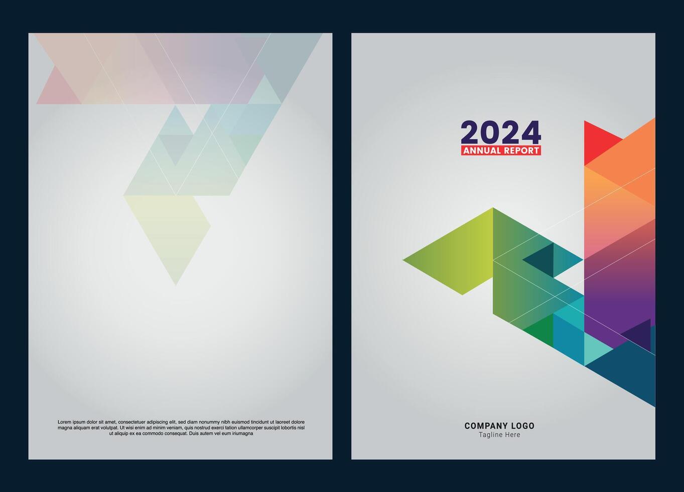 Annual Report cover design templete vector