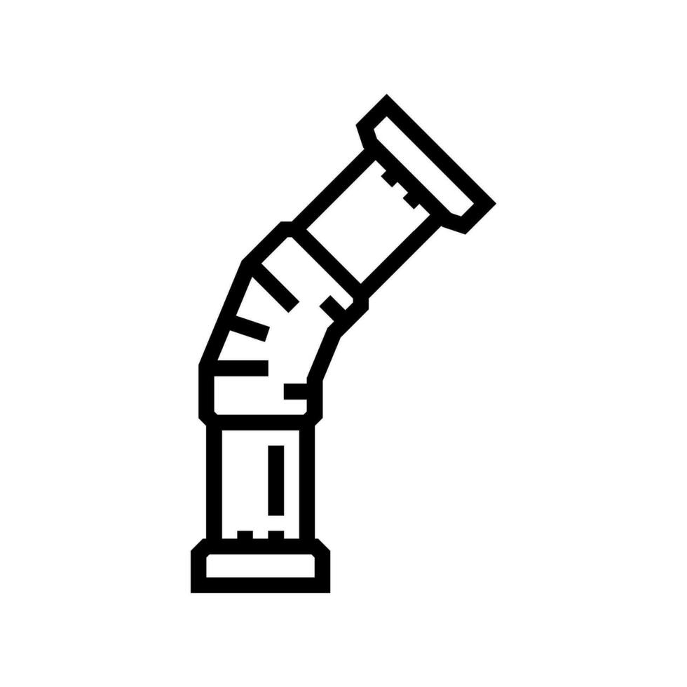 combustible tubería línea icono vector ilustración