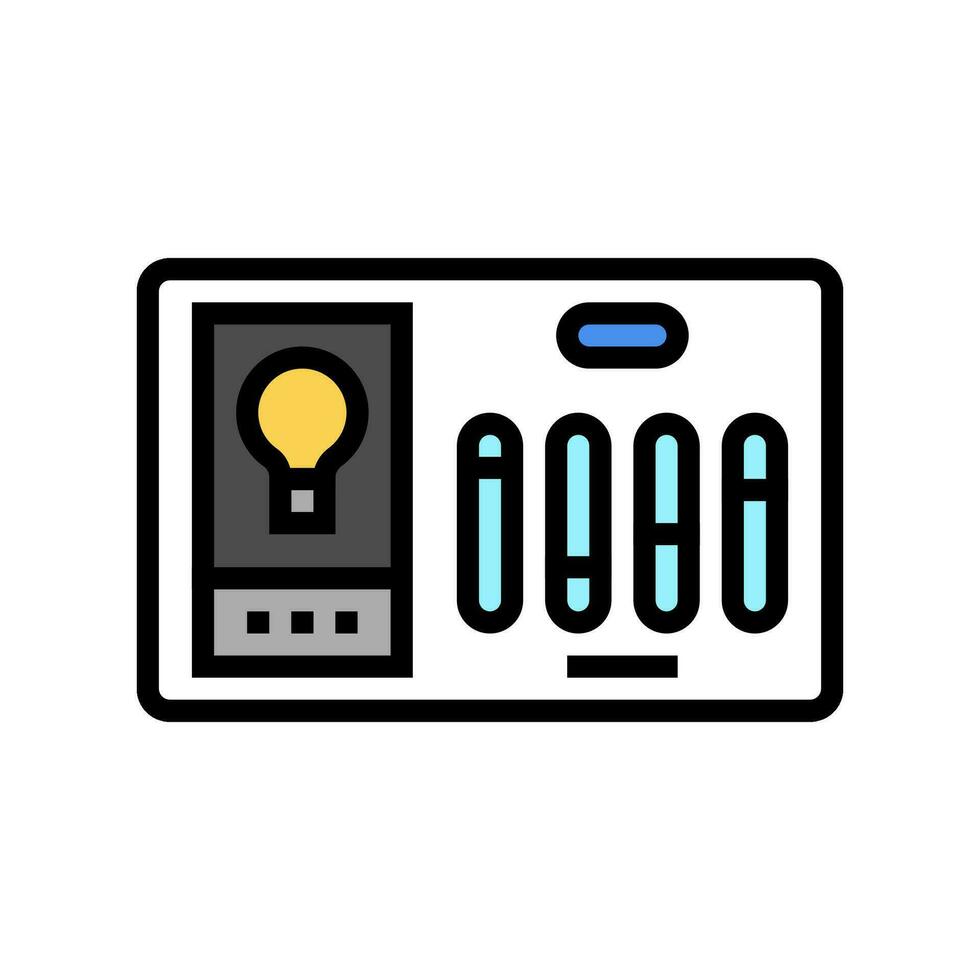 lighting controls efficient color icon vector illustration
