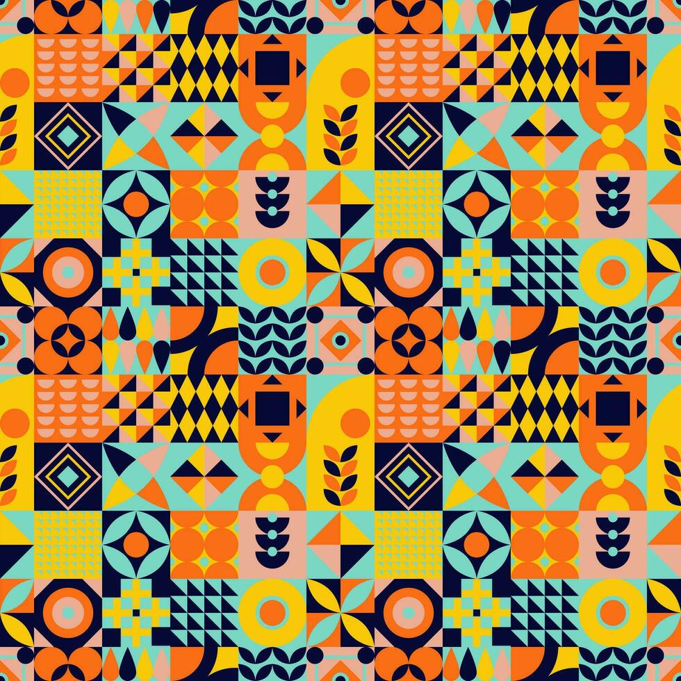 Neo geometric big pattern. Great design element for  patch, pattern for fabric or poster, web design, wallpaper, wrapping paper, typography, banners, flyers vector