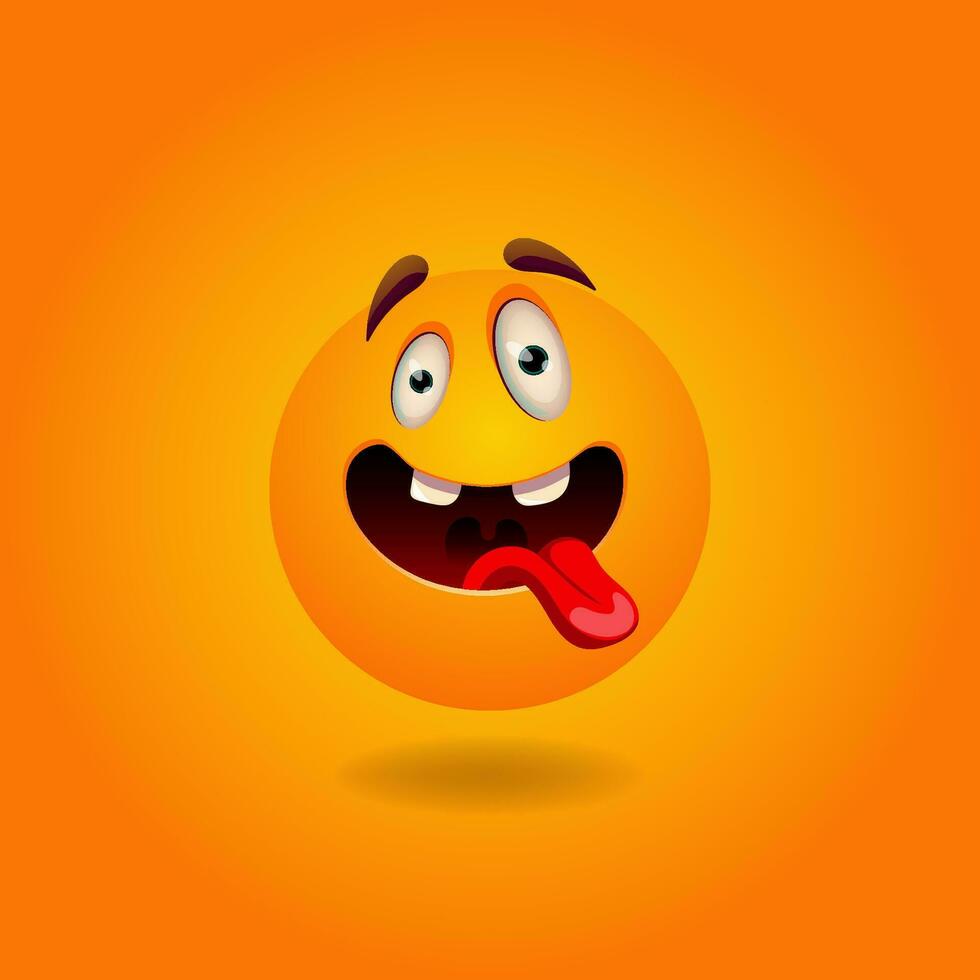 Surprised, confused, scared, strange, puzzled Smile or Emoji. Emotions. Design element for advertising, posters, prints for clothing, banners, covers, children's products, websites, social networks vector