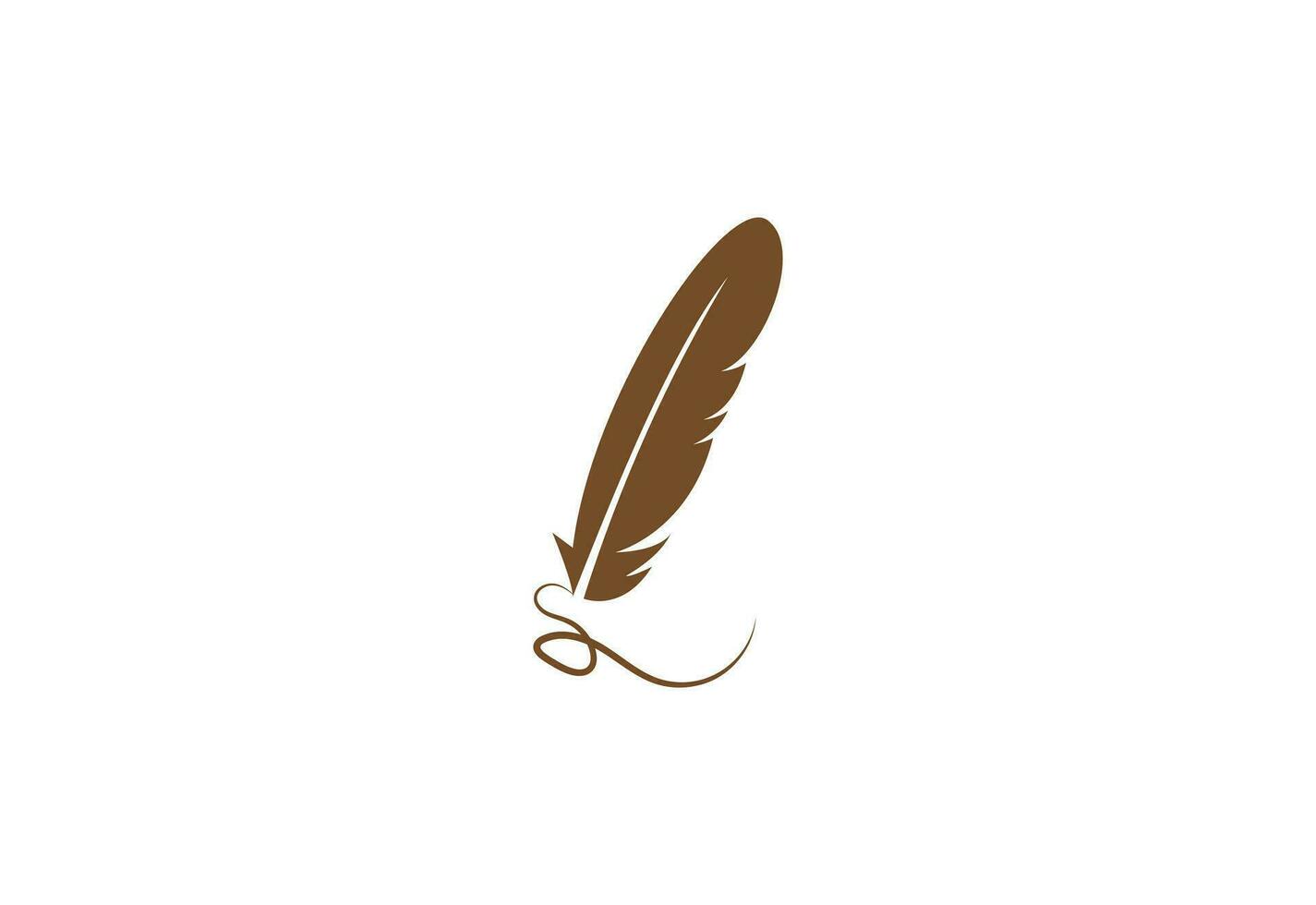 Writing Feather Pen logo design, Vector design concept