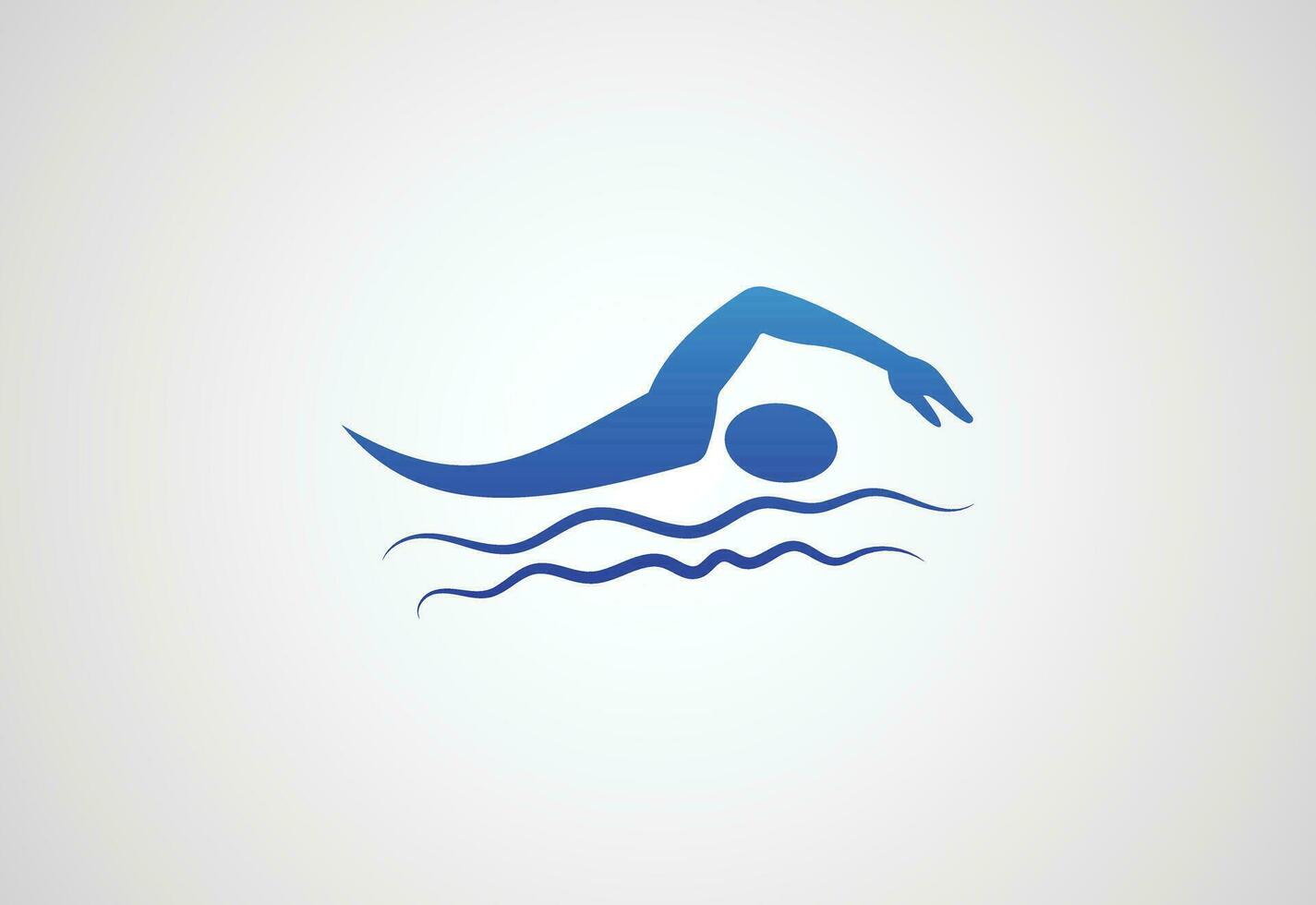 Swimming man logo design, vector design concept