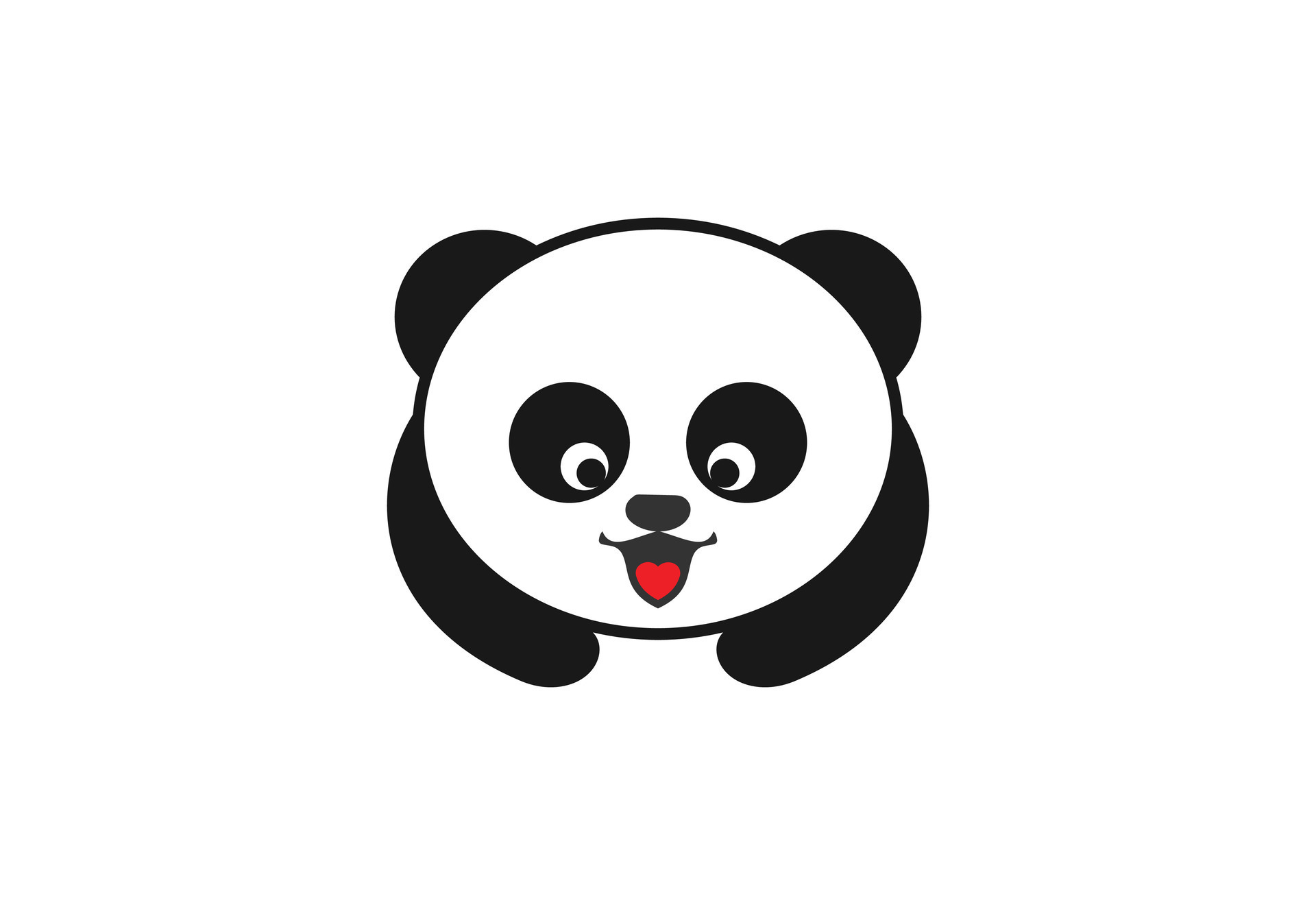 Little Panda bear logo design, Vector design template 34909382 Vector ...