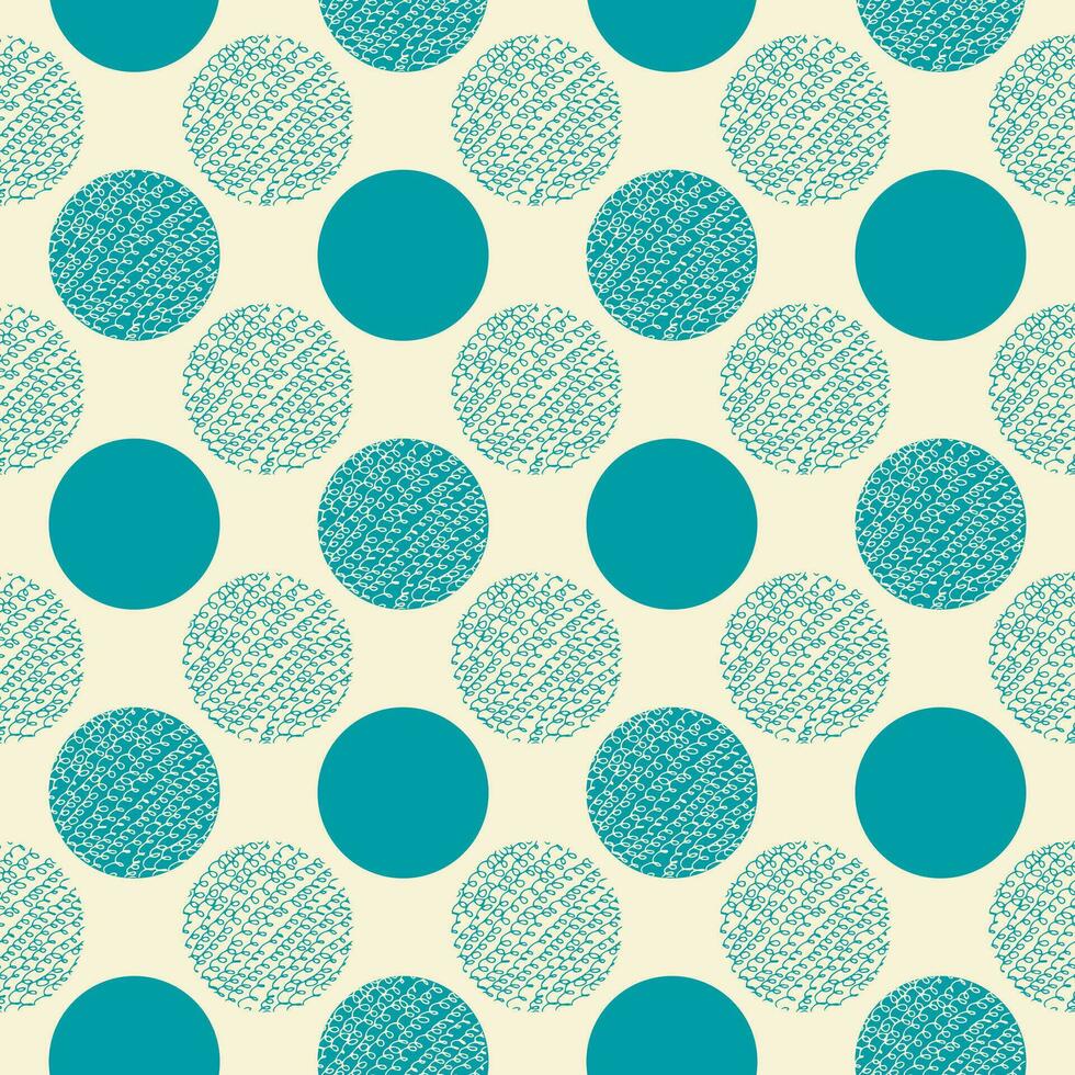 Hand drawn modern pattern with circles, dots, bubbles. Trendy vector seamless pattern. Minimalistic  concept. Perfect print for fabric, textile, wallpaper