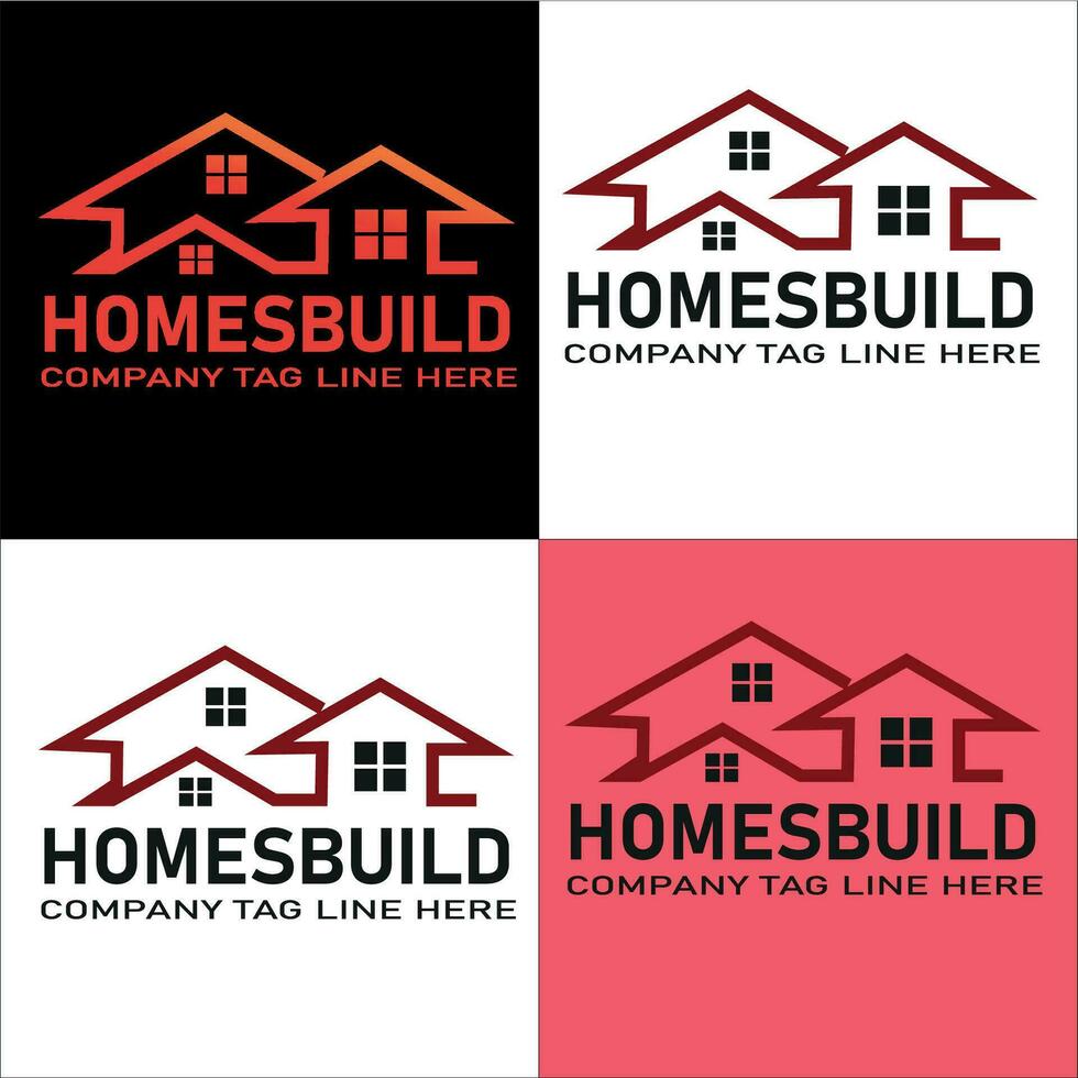 Real Estate, Building and Construction Logo Vector Design