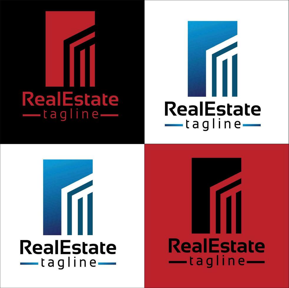Classic Three Stair Steps Tread Silhouette for Staircase Architecture Interior Building logo design vector