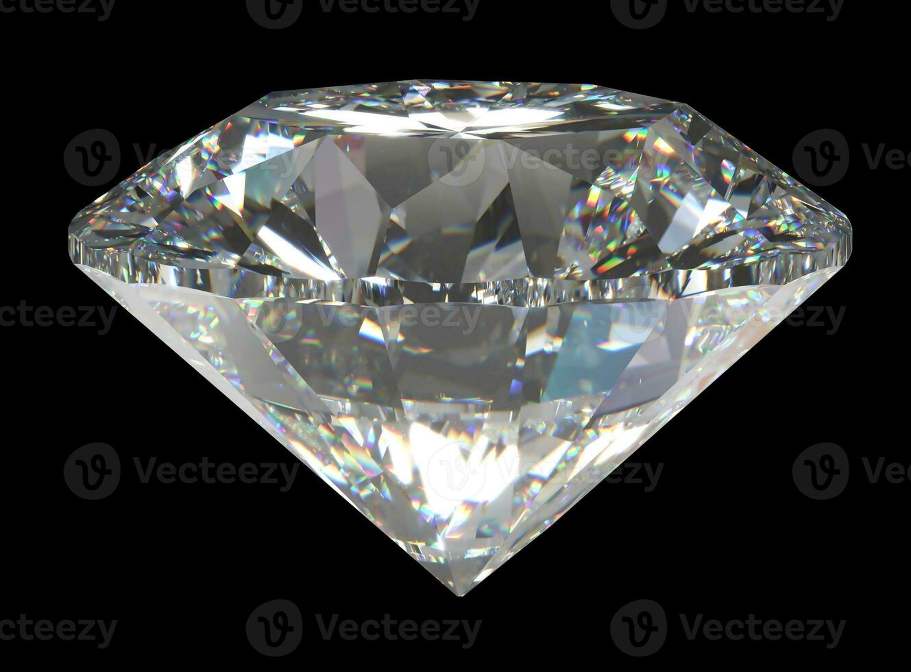 Beautiful Shiny Diamond in Brilliant Cut on Black Background - Diamond Backdrop, Crystal Background photo