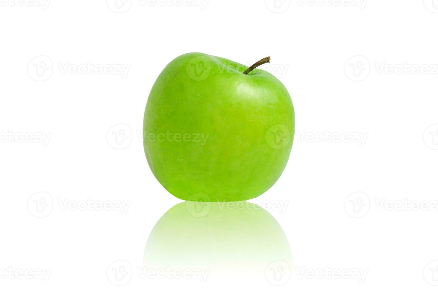 Green fresh apple isolated on a white background. photo