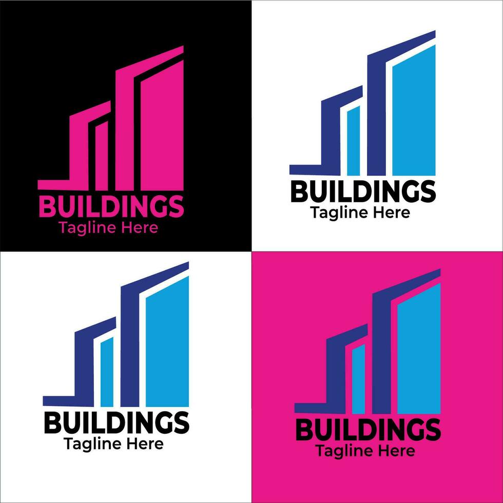 Real Estate Logo. Luxury Logo. Construction Architecture Building Logo Design Template Element vector