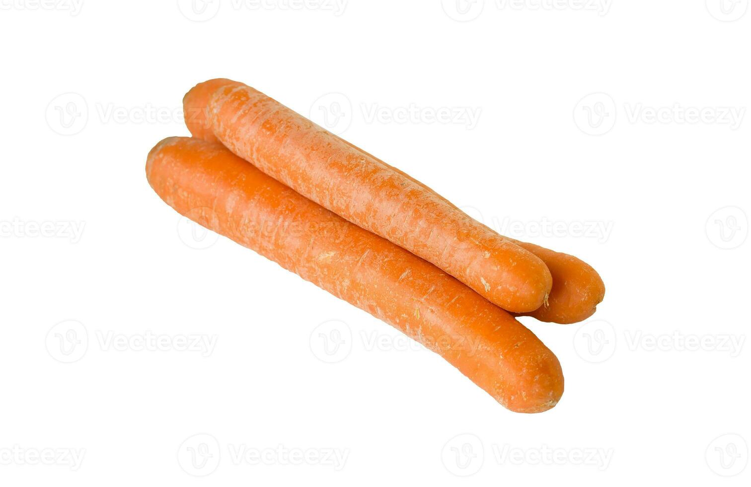 Fresh carrots isolated on white. Diet and healthy eating. photo