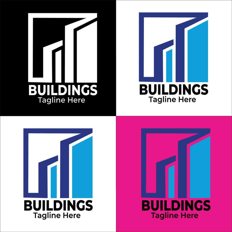 Building logo illustration vector graphic design in line art style. Good for brand, advertising, real estate, construction, house, home, and business card