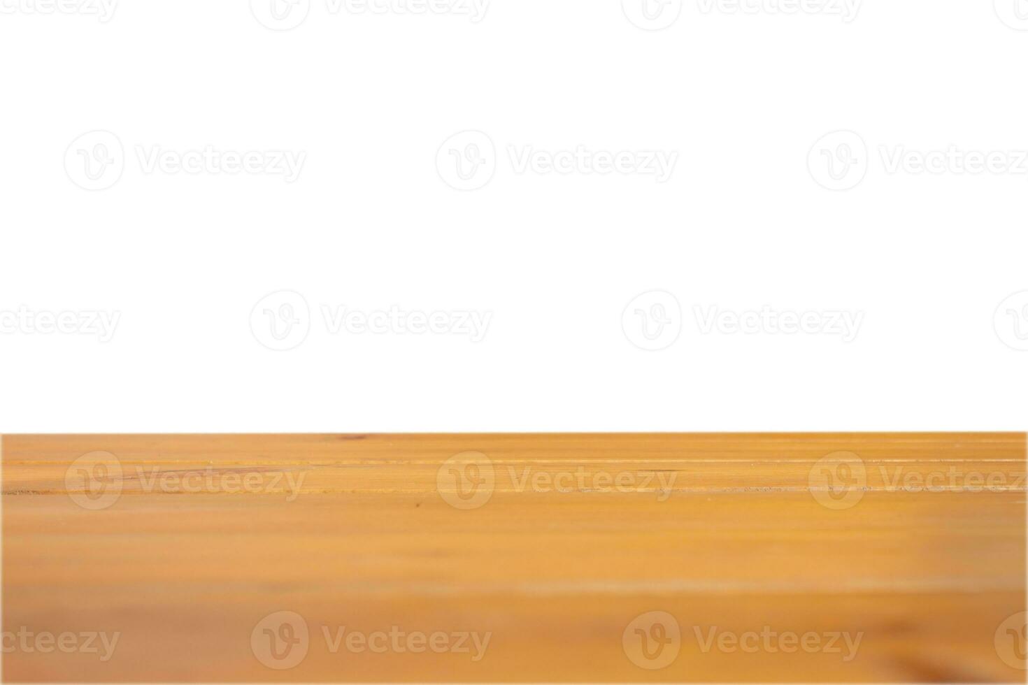 Wooden board or empty table isolated on a white background. Can be used to demonstrate goods. photo