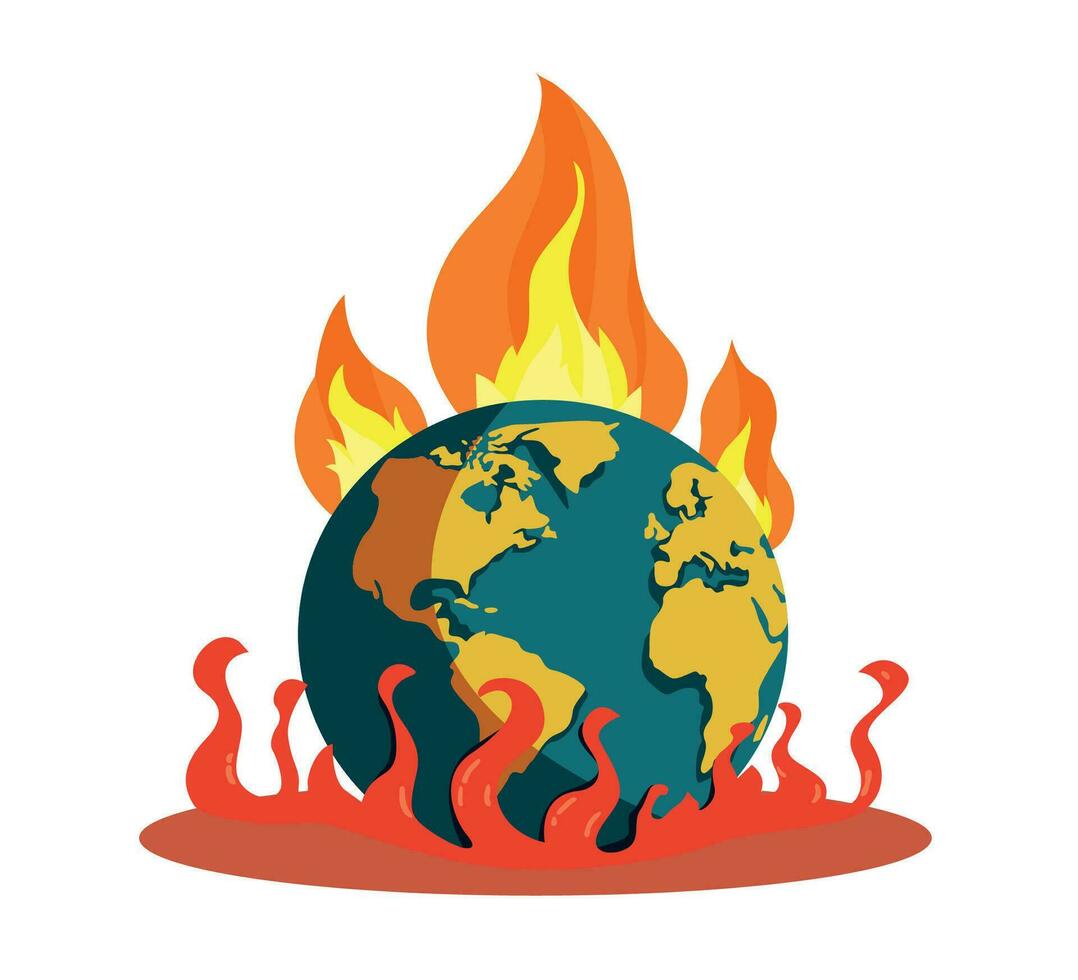 illustration for global warming theme editable eps vector