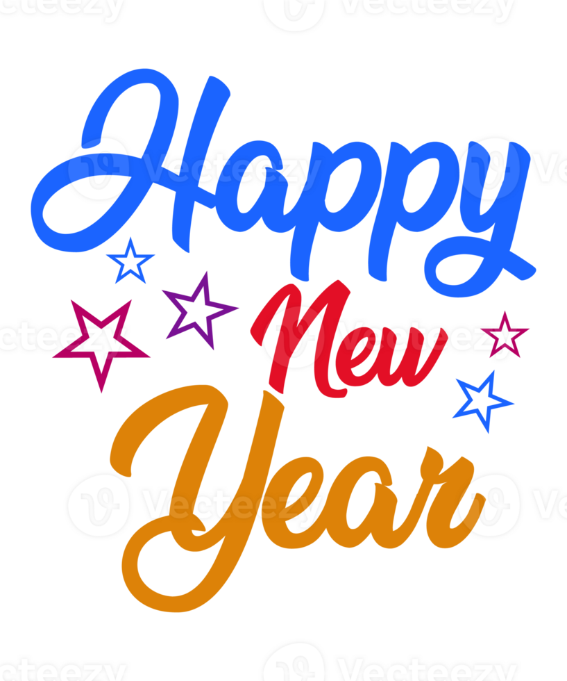Happy new year text png