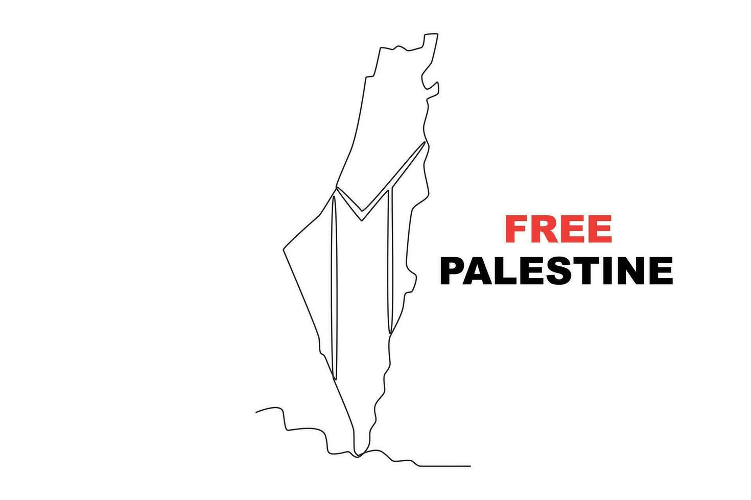 un mapa de Palestina vector