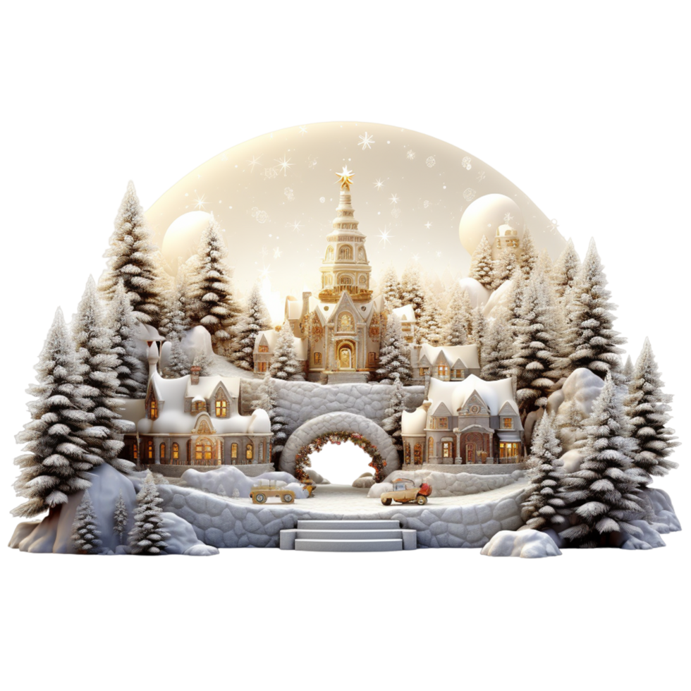 AI generated Christmas Tree Snow png