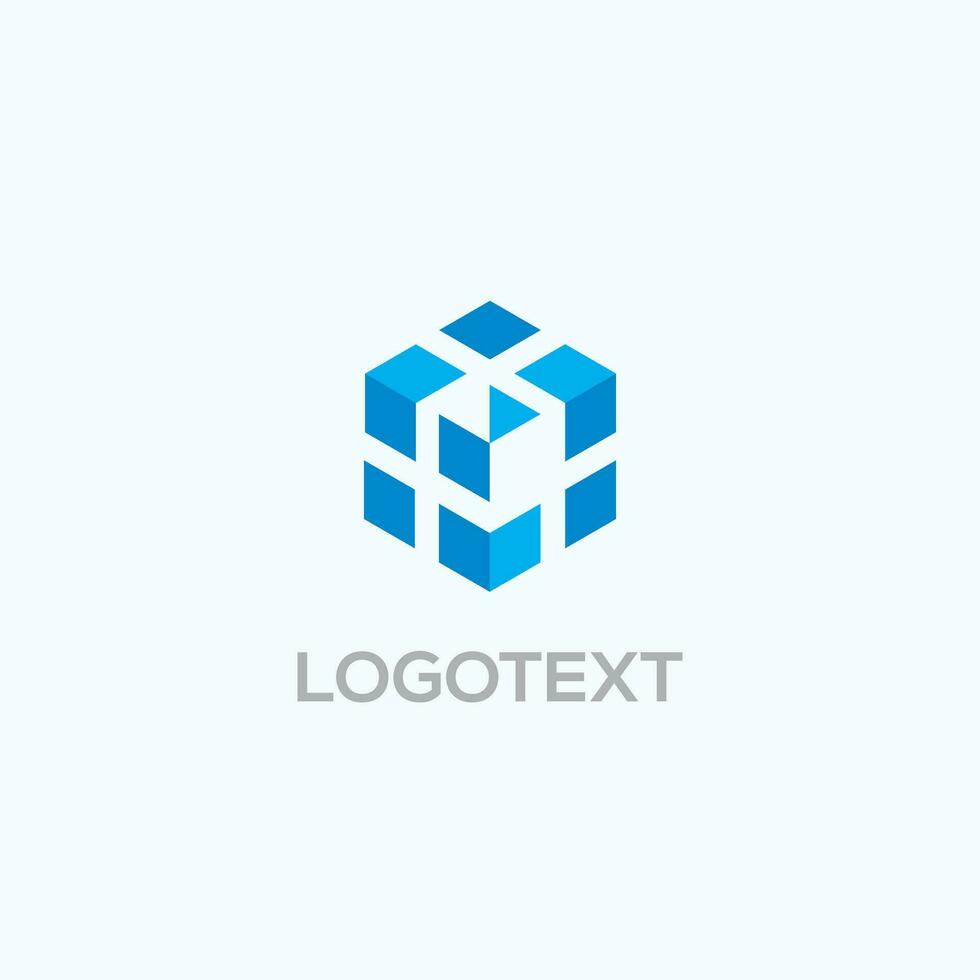 Blue Box logo icon vector design