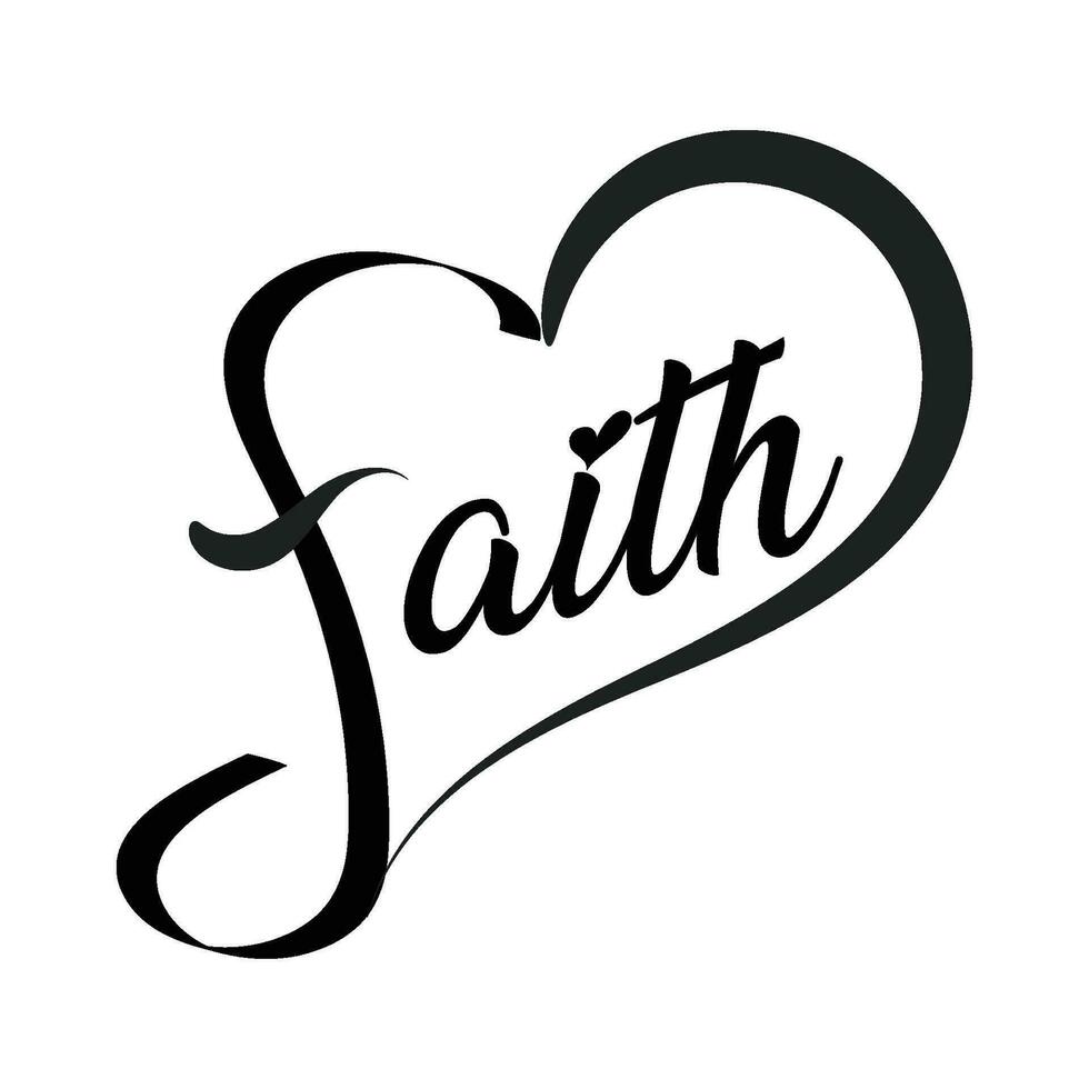 Christian Faith, Typography for print vector