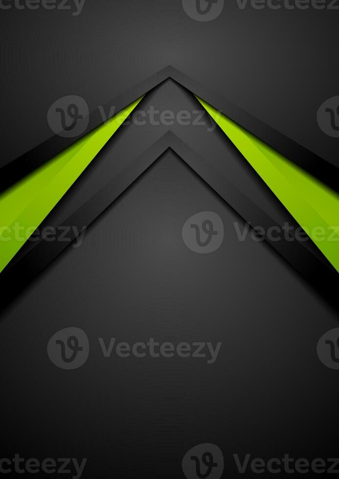 Green and black contrast tech arrows background photo