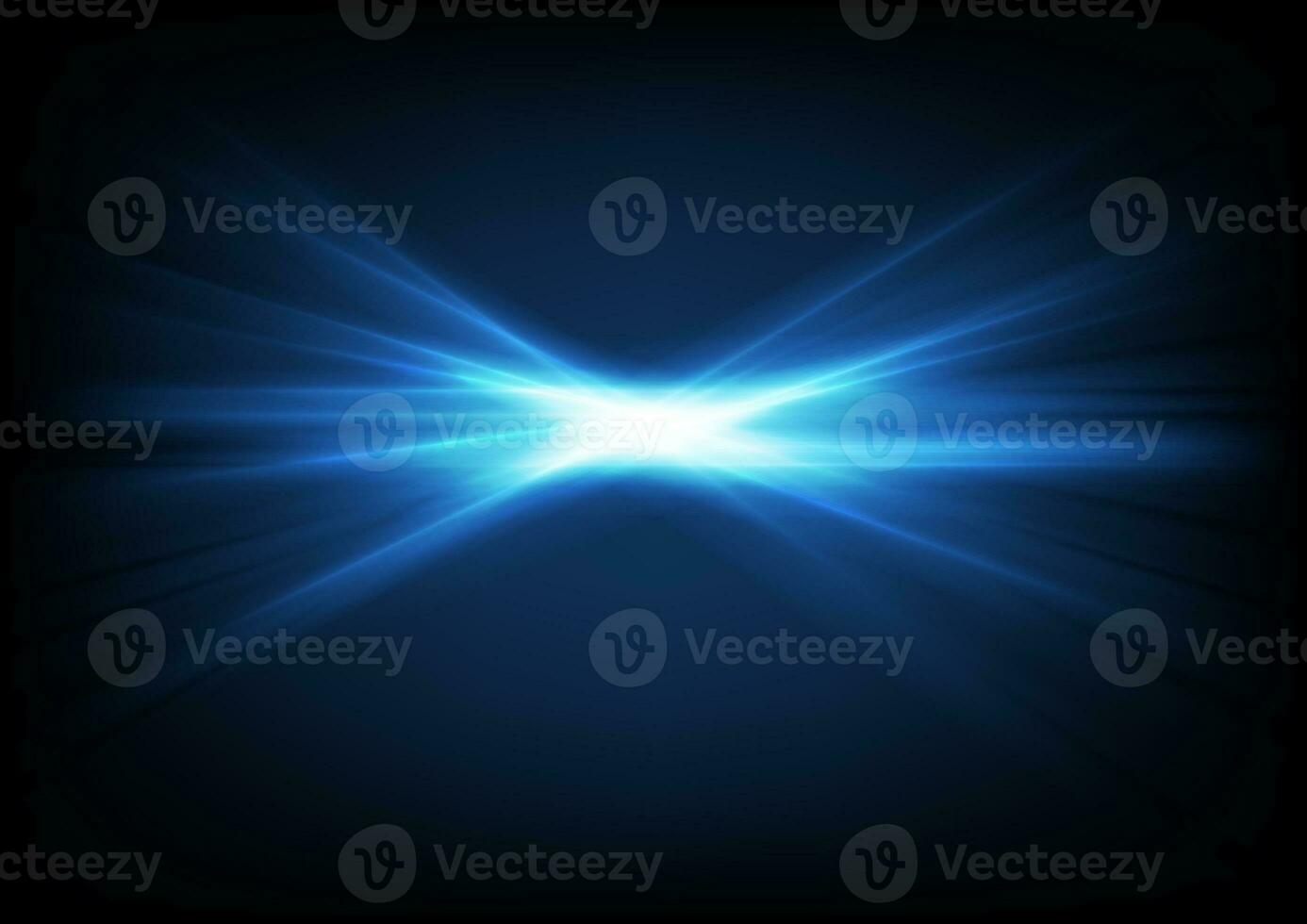 Bright shiny blue glowing laser beams photo