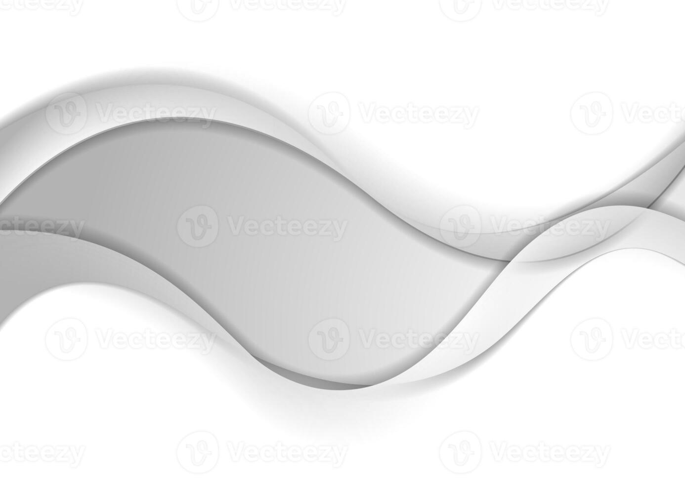 Abstract smooth blurred grey waves background photo