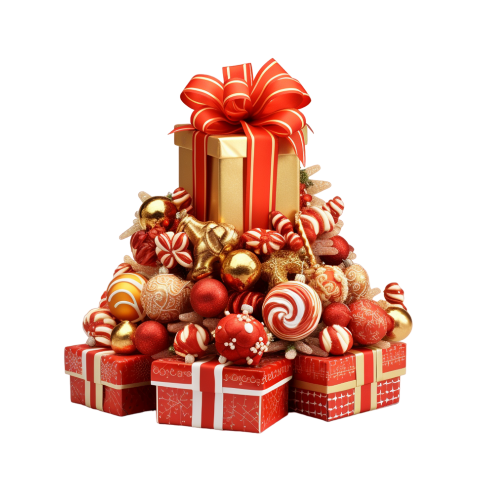 AI generated Gift Boxes 3d png