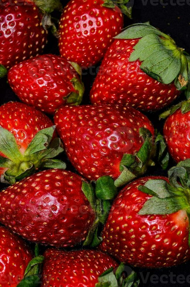 a close up of a bunch of strawberries photo