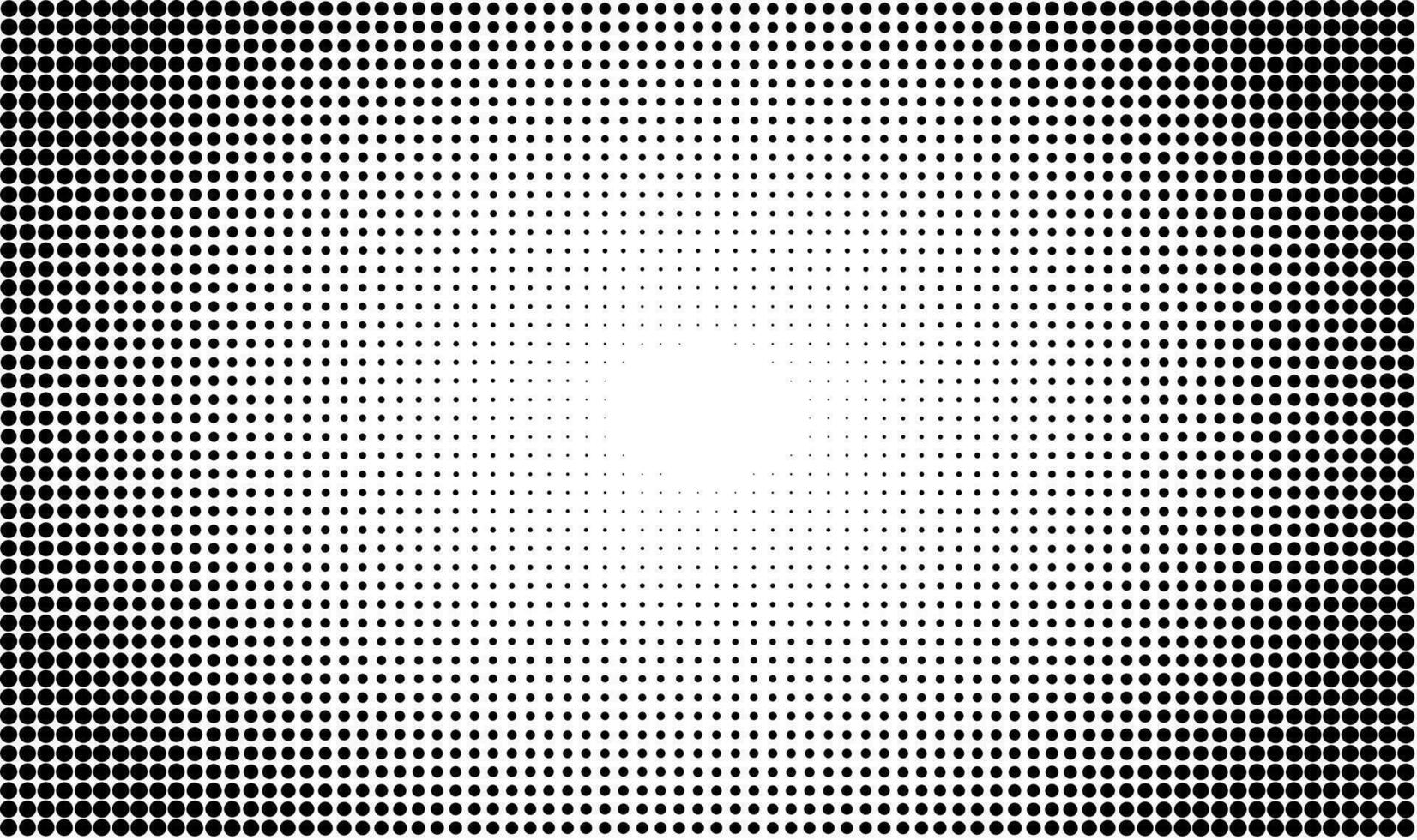 Halftone background with radial effect. Dots background with circle. Monochrome texture for printing on badges, posters, and business cards. vector