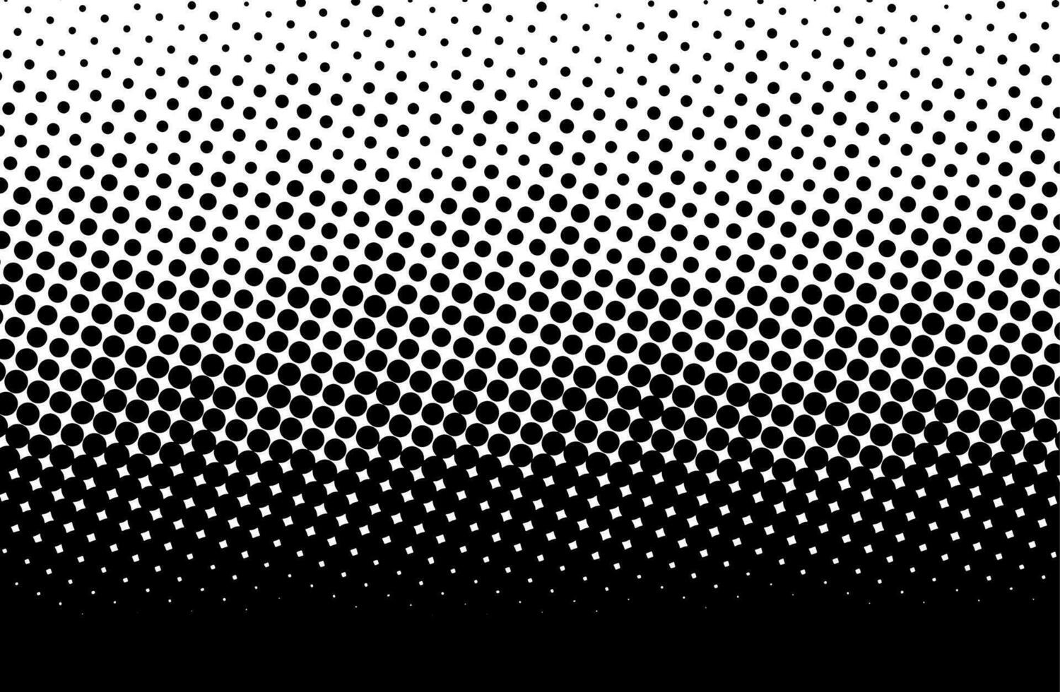 Dot pattern with halftone effect. Black white pop art gradient. Monochrome texture for printing on badges, posters, and business cards. vector