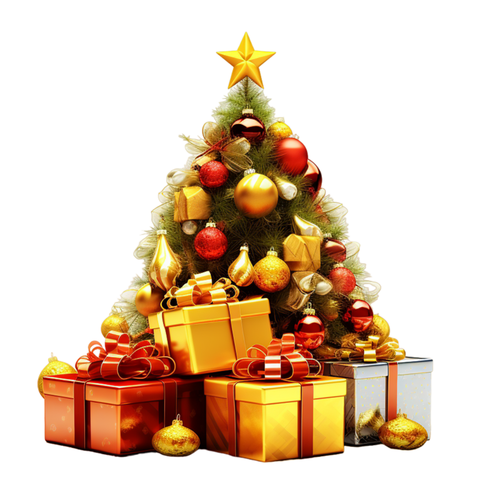 AI generated Christmas tree Drawing Gift png