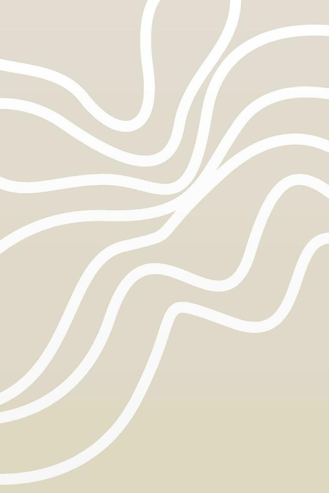 Minimalist Lines Art, Mid Century Poster vector