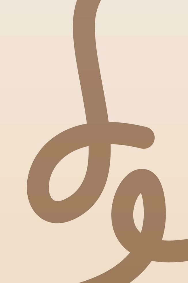 Minimalist Lines Art, Mid Century Poster vector