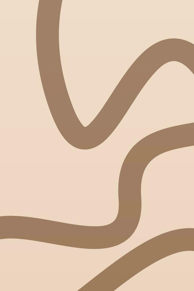 Minimalist Lines Art, Mid Century Poster vector