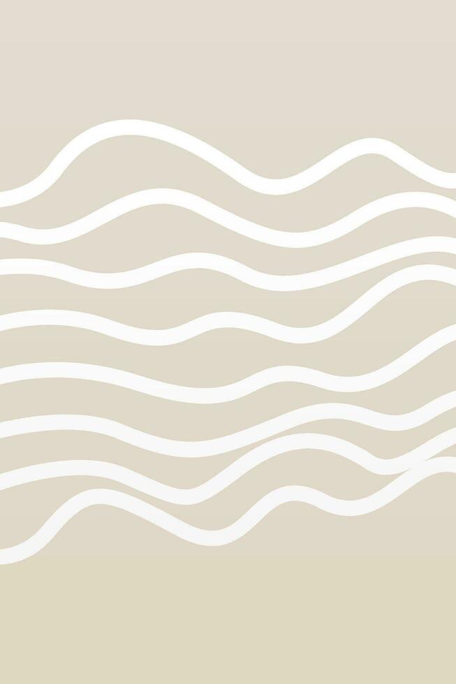 Minimalist Lines Art, Mid Century Poster vector