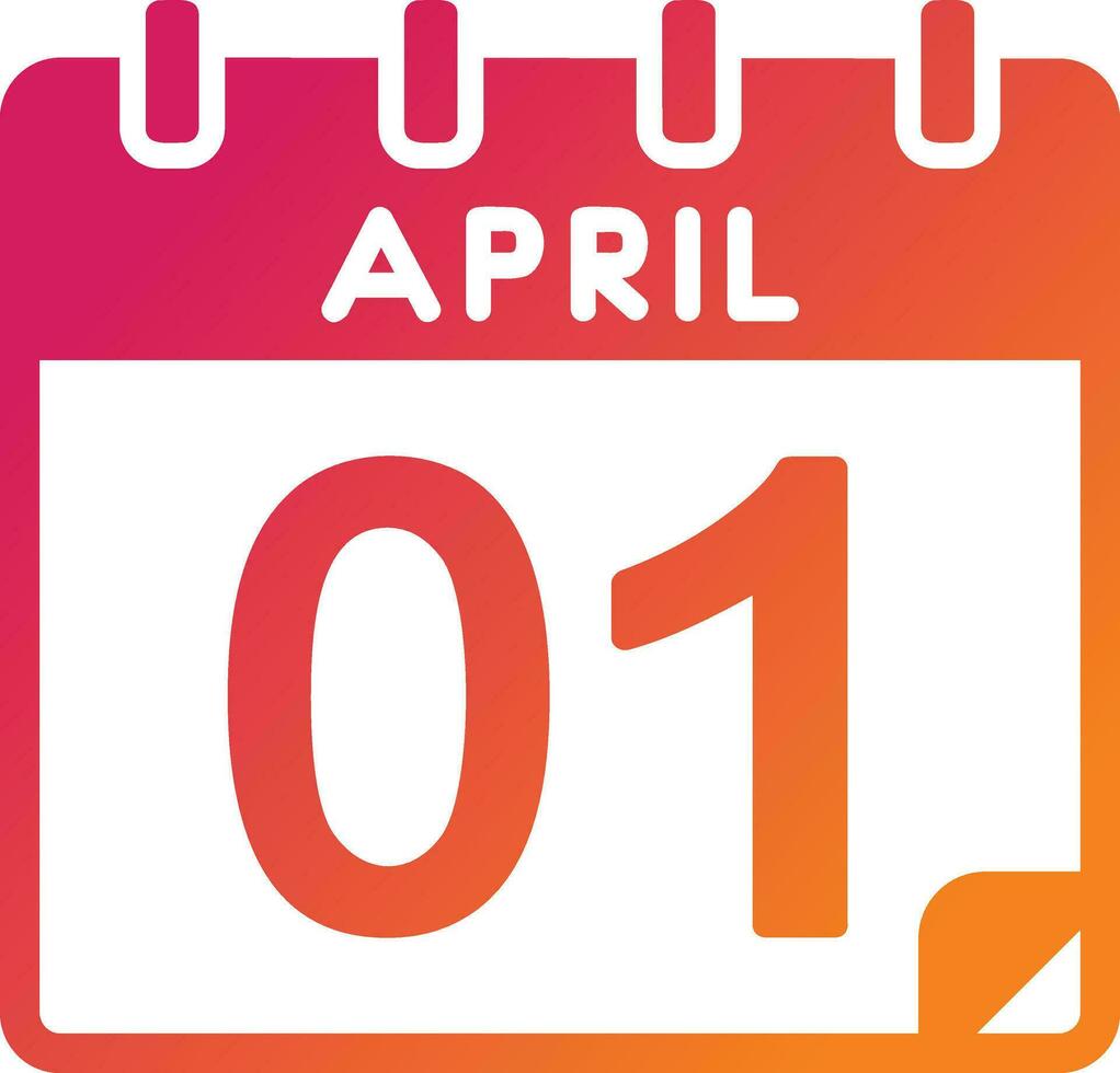 1 April Vector Icon