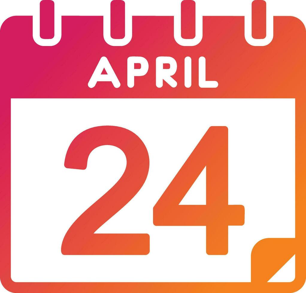 24 April Vector Icon