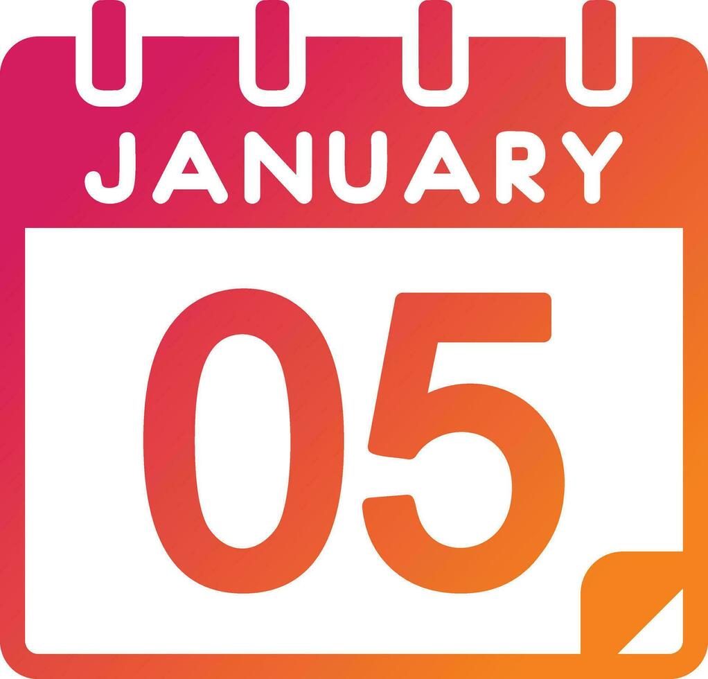 5 January Vector Icon