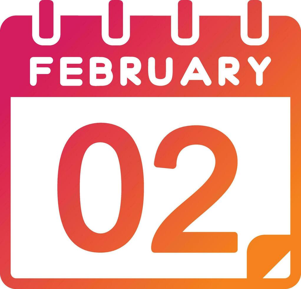 2 February Vector Icon