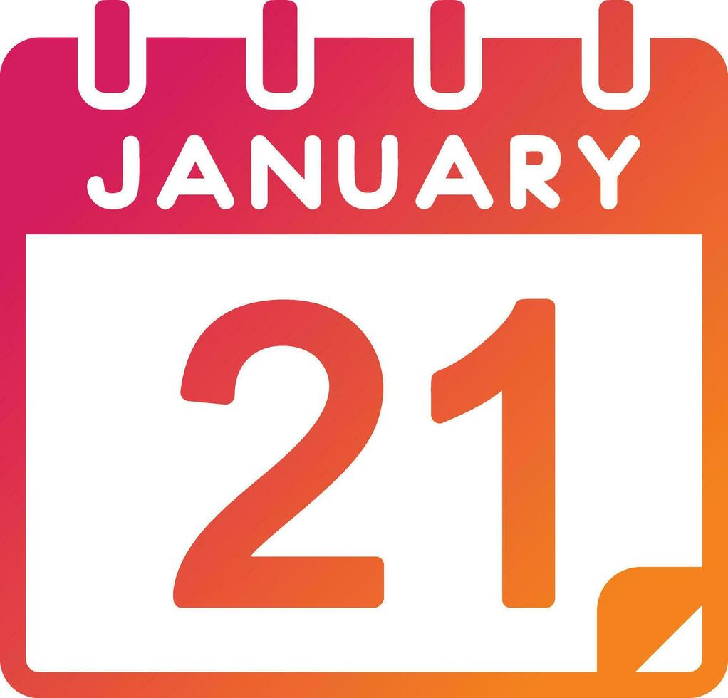 21 January Vector Icon