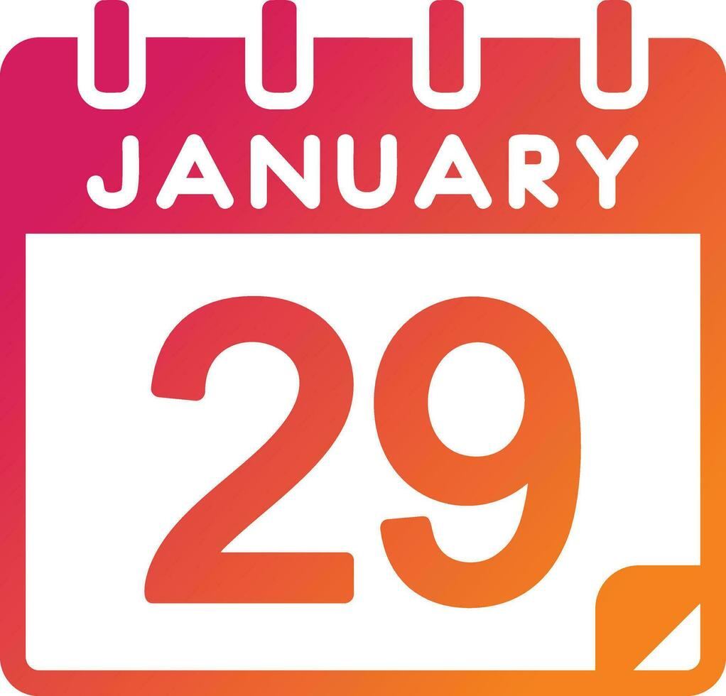 29 January Vector Icon