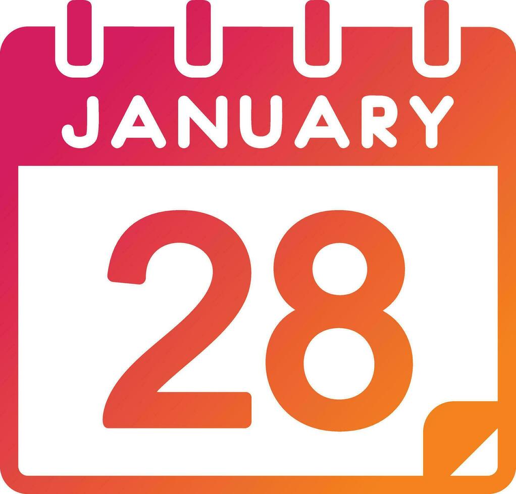 28 January Vector Icon