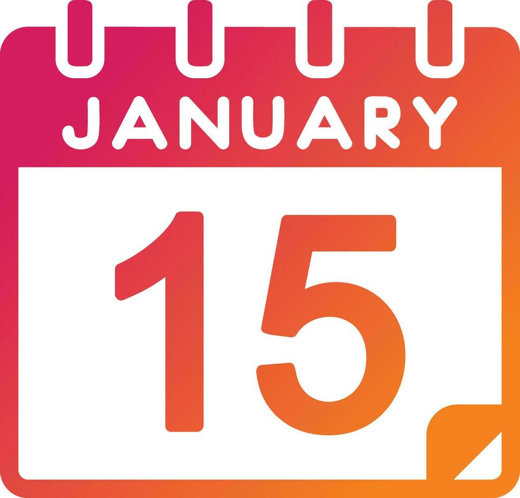 15 January Vector Icon